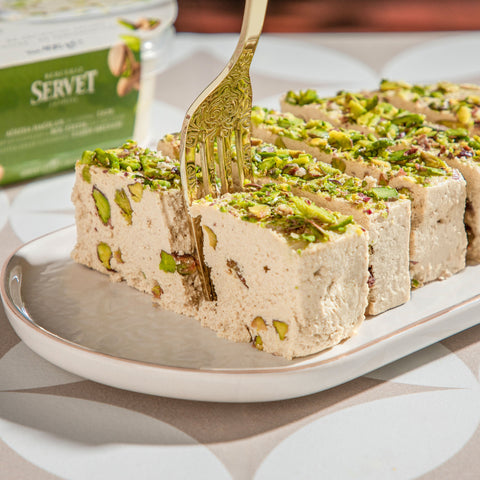 Tahini Halva with Pistachios 400g + Servet Ala Turkish Coffee 100g